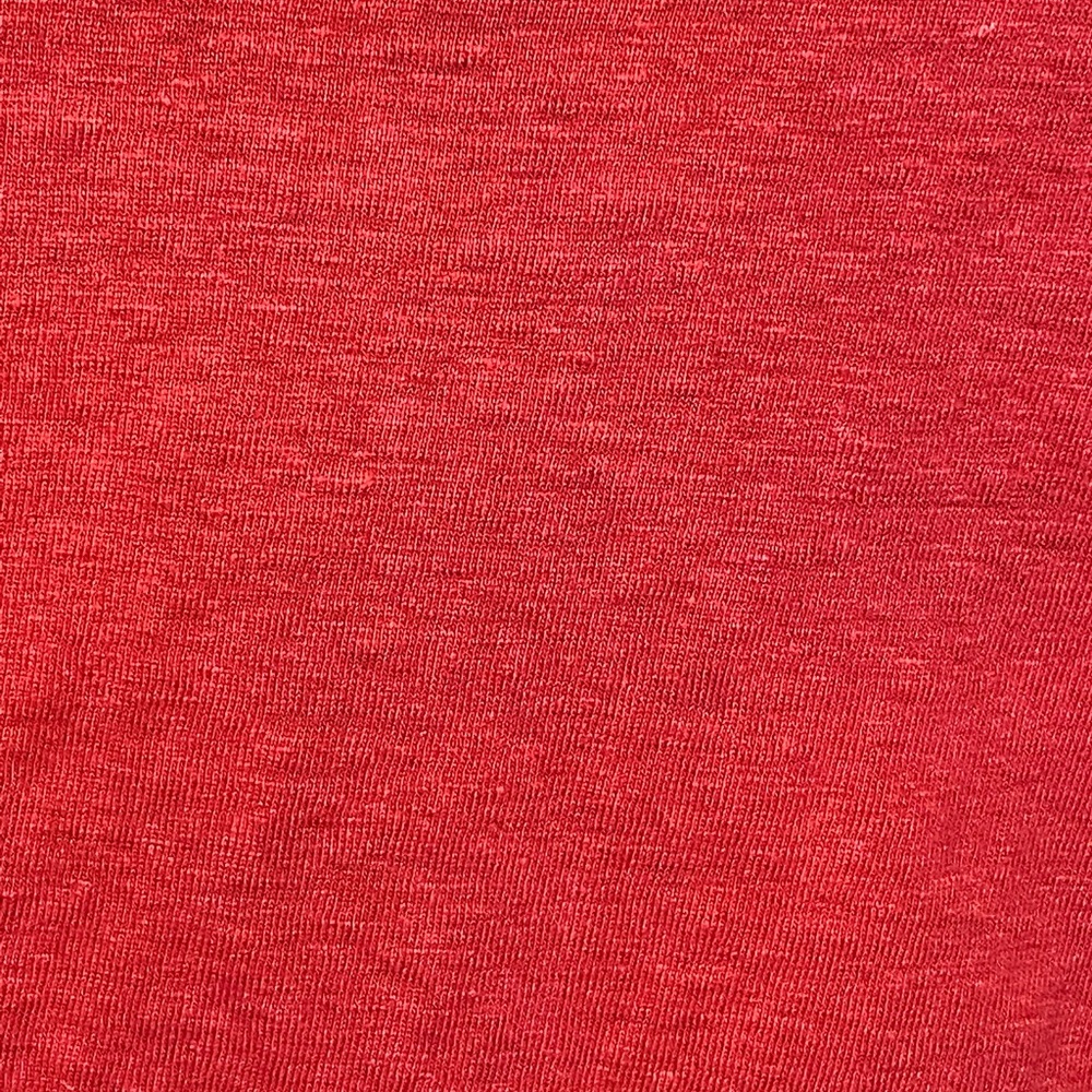 Eileen Fisher Red Organic Linen V-Neck Top Shirt 3/4 Sleeves R171ZO Size XL VGC - Picture 2 of 4